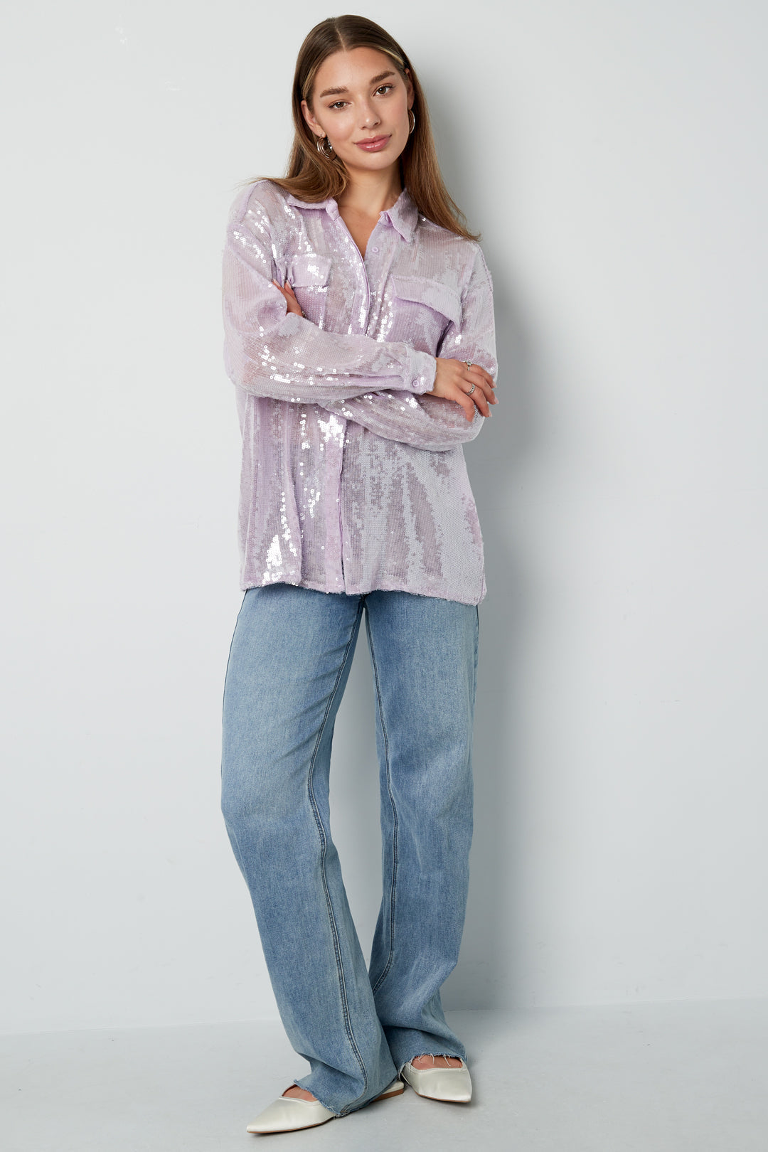 Glitter Sexy Blouse - Uitgaans blouse