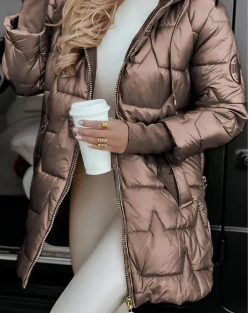 Isla Shine – Stijlvolle Winterjas met Capuchon en Voering