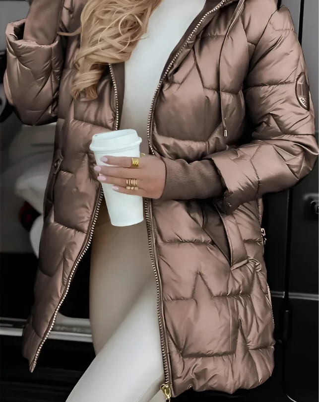 Isla Shine – Stijlvolle Winterjas met Capuchon en Voering