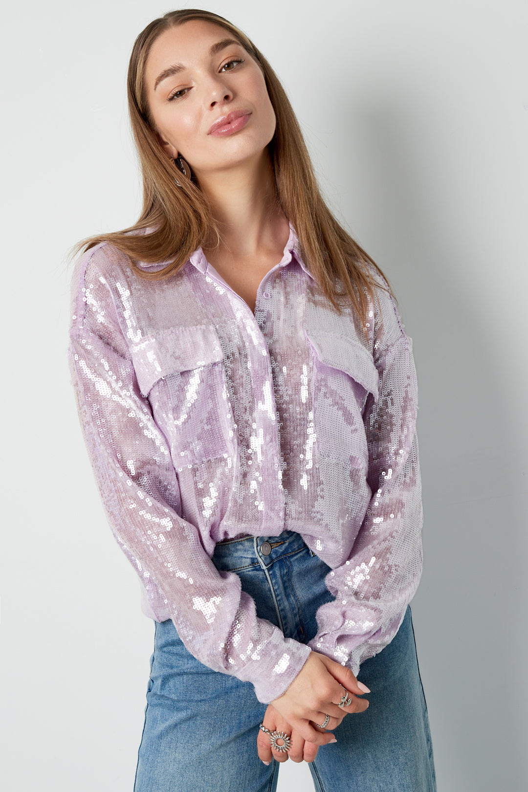 Glitter Sexy Blouse - Uitgaans blouse